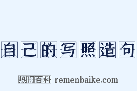 自己的写照造句是什么意思的图片